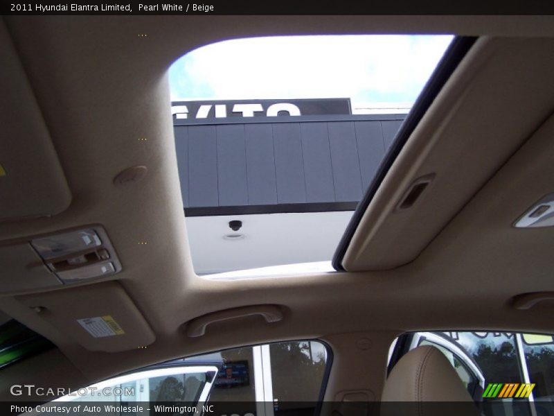 Pearl White / Beige 2011 Hyundai Elantra Limited