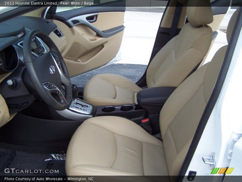 Pearl White / Beige 2011 Hyundai Elantra Limited