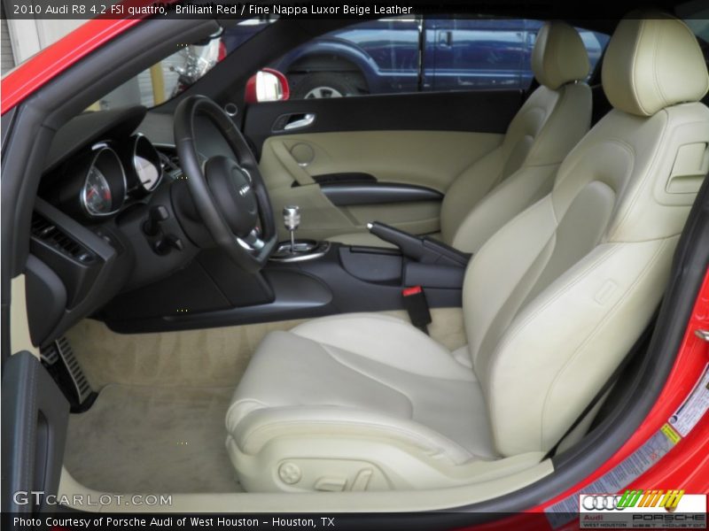 Brilliant Red / Fine Nappa Luxor Beige Leather 2010 Audi R8 4.2 FSI quattro