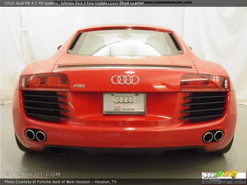 Brilliant Red / Fine Nappa Luxor Beige Leather 2010 Audi R8 4.2 FSI quattro