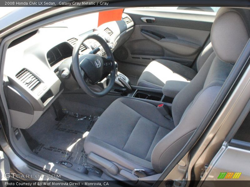  2008 Civic LX Sedan Gray Interior