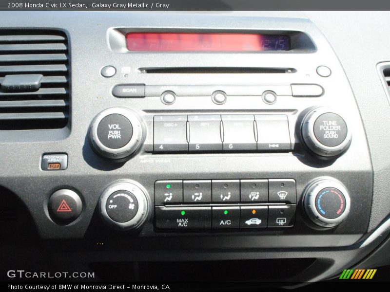 Controls of 2008 Civic LX Sedan