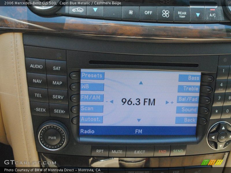 Capri Blue Metallic / Cashmere Beige 2006 Mercedes-Benz CLS 500
