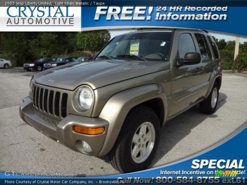 Light Khaki Metallic / Taupe 2003 Jeep Liberty Limited