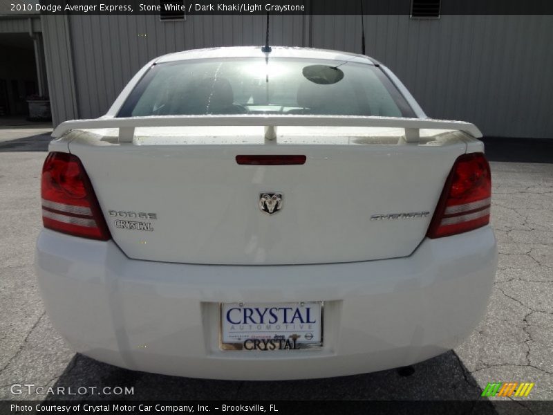 Stone White / Dark Khaki/Light Graystone 2010 Dodge Avenger Express