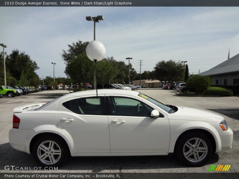 Stone White / Dark Khaki/Light Graystone 2010 Dodge Avenger Express