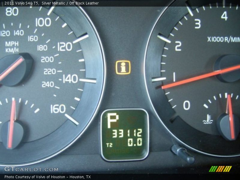 Silver Metallic / Off Black Leather 2011 Volvo S40 T5