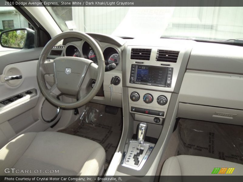Stone White / Dark Khaki/Light Graystone 2010 Dodge Avenger Express