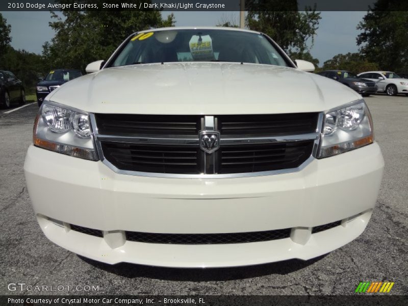Stone White / Dark Khaki/Light Graystone 2010 Dodge Avenger Express