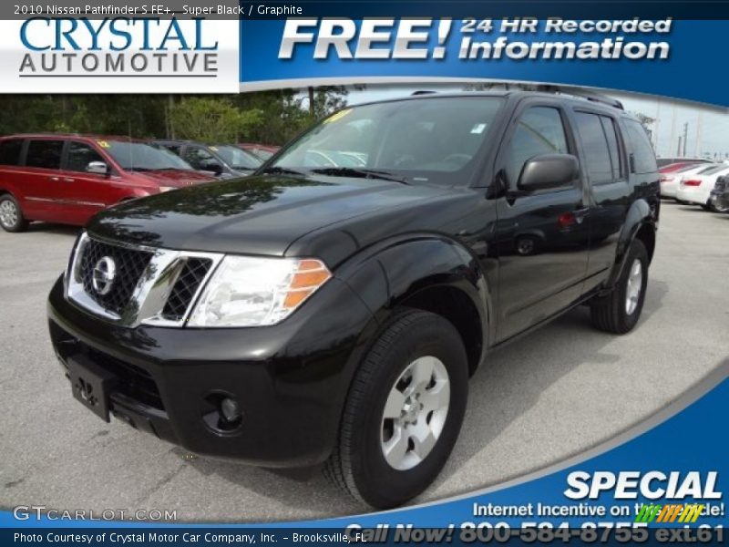 Super Black / Graphite 2010 Nissan Pathfinder S FE+