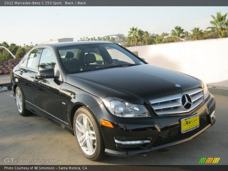 Black / Black 2012 Mercedes-Benz C 250 Sport