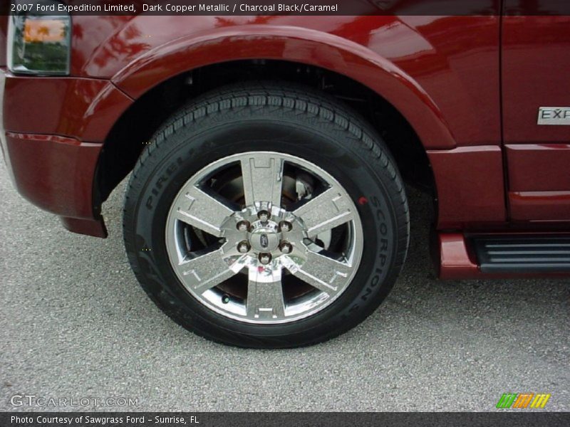 Dark Copper Metallic / Charcoal Black/Caramel 2007 Ford Expedition Limited