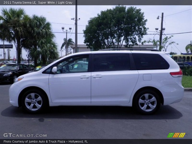 Super White / Light Gray 2011 Toyota Sienna LE