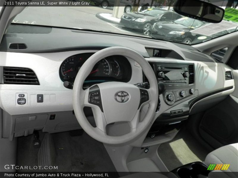 Super White / Light Gray 2011 Toyota Sienna LE