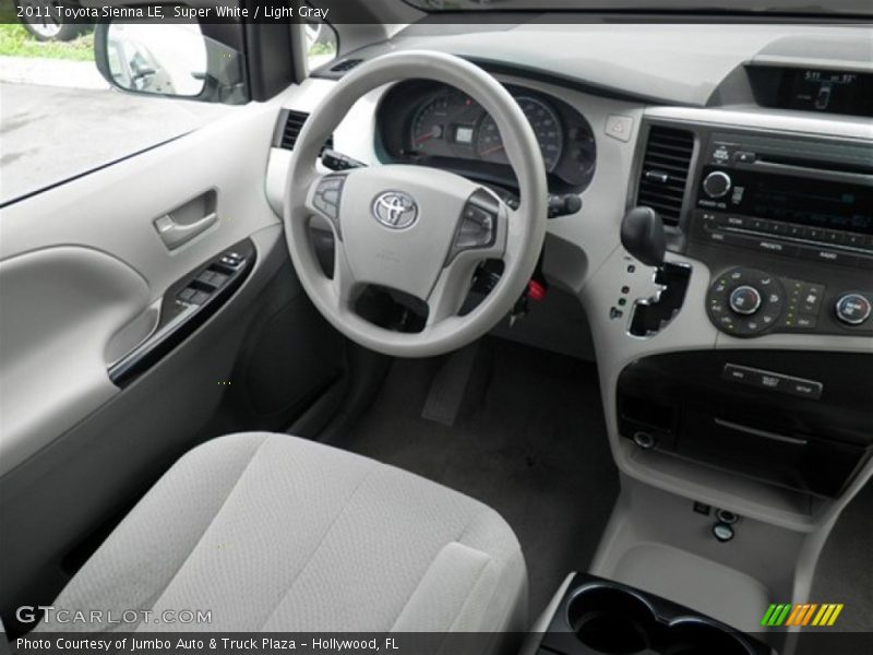 Super White / Light Gray 2011 Toyota Sienna LE