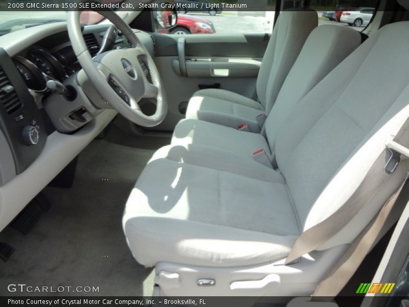 Stealth Gray Metallic / Light Titanium 2008 GMC Sierra 1500 SLE Extended Cab