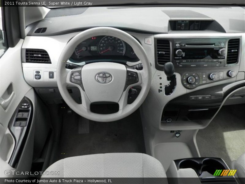 Super White / Light Gray 2011 Toyota Sienna LE