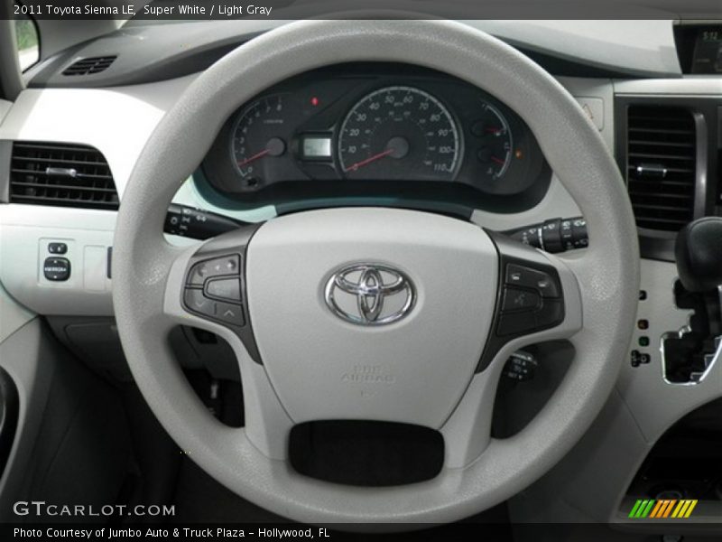 Super White / Light Gray 2011 Toyota Sienna LE
