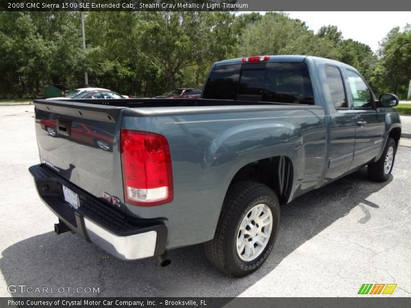 Stealth Gray Metallic / Light Titanium 2008 GMC Sierra 1500 SLE Extended Cab