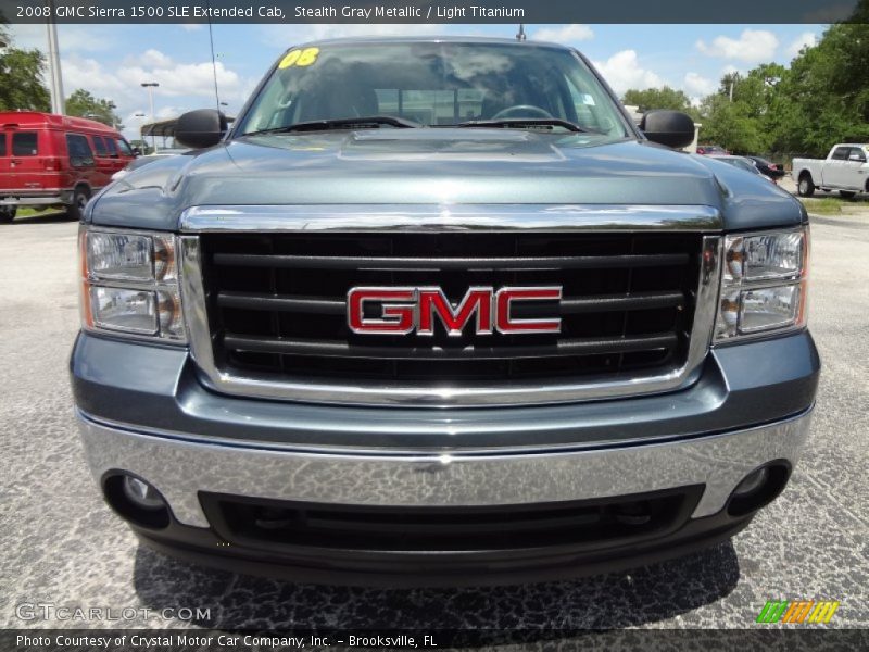 Stealth Gray Metallic / Light Titanium 2008 GMC Sierra 1500 SLE Extended Cab