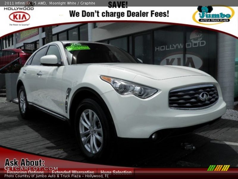 Moonlight White / Graphite 2011 Infiniti FX 35 AWD