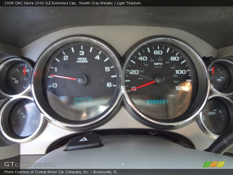 Stealth Gray Metallic / Light Titanium 2008 GMC Sierra 1500 SLE Extended Cab