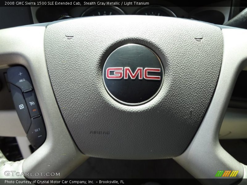 Stealth Gray Metallic / Light Titanium 2008 GMC Sierra 1500 SLE Extended Cab