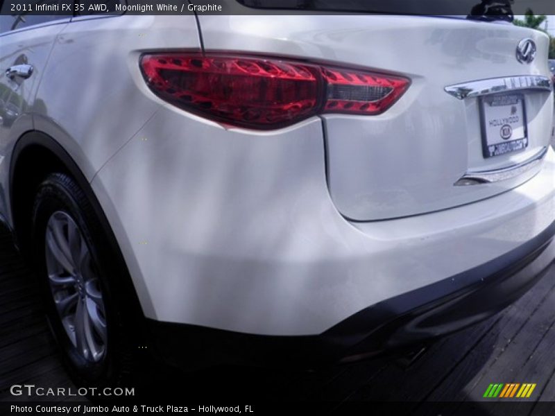 Moonlight White / Graphite 2011 Infiniti FX 35 AWD