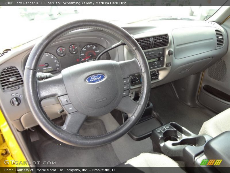Screaming Yellow / Medium Dark Flint 2006 Ford Ranger XLT SuperCab