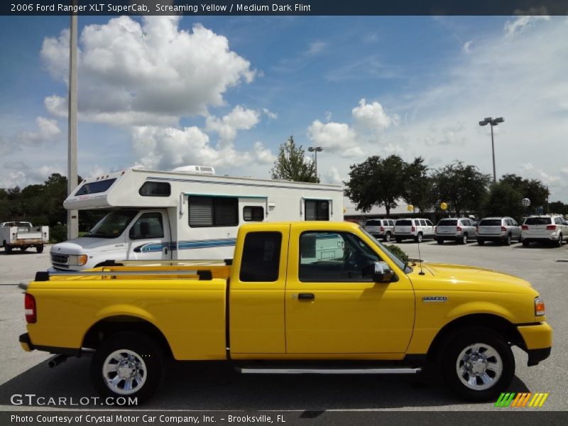 Screaming Yellow / Medium Dark Flint 2006 Ford Ranger XLT SuperCab