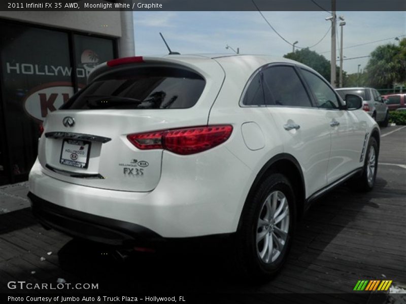 Moonlight White / Graphite 2011 Infiniti FX 35 AWD