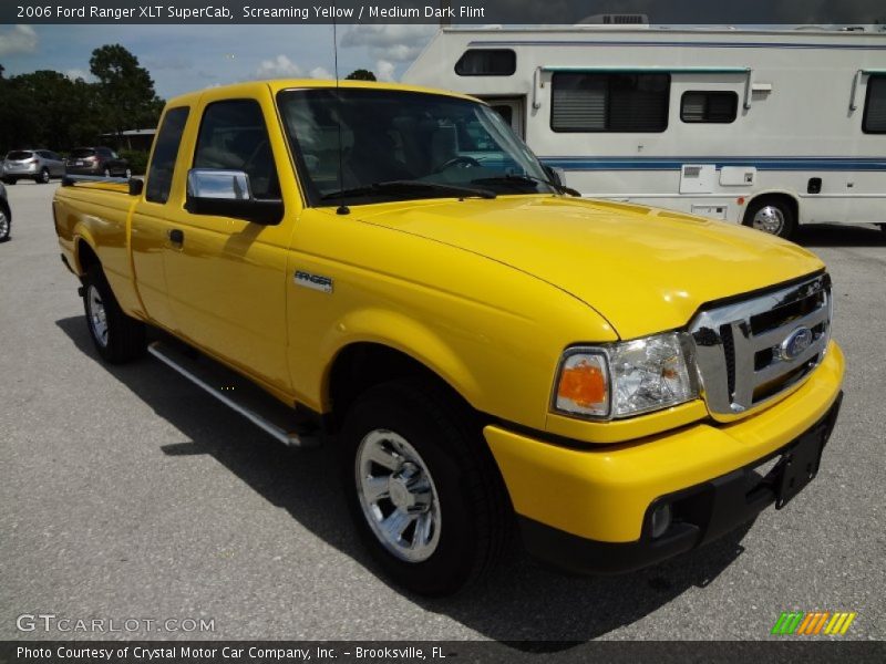 Screaming Yellow / Medium Dark Flint 2006 Ford Ranger XLT SuperCab