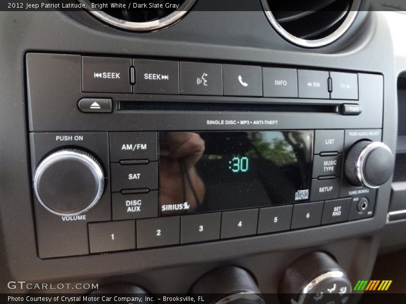 Bright White / Dark Slate Gray 2012 Jeep Patriot Latitude