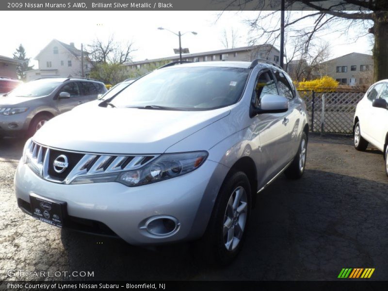 Brilliant Silver Metallic / Black 2009 Nissan Murano S AWD