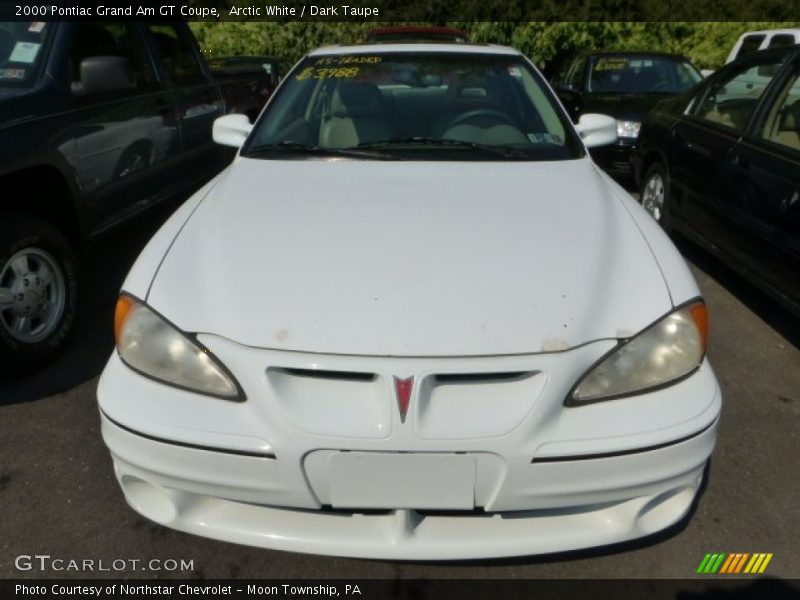 Arctic White / Dark Taupe 2000 Pontiac Grand Am GT Coupe