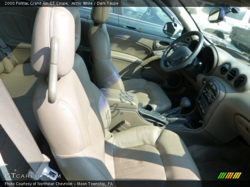 Arctic White / Dark Taupe 2000 Pontiac Grand Am GT Coupe