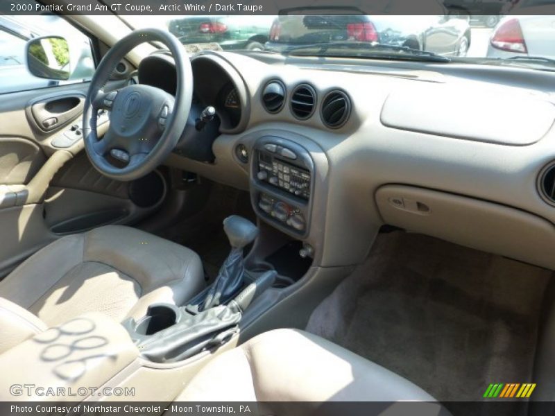 Arctic White / Dark Taupe 2000 Pontiac Grand Am GT Coupe