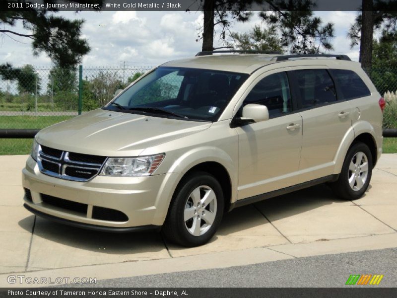 White Gold Metallic / Black 2011 Dodge Journey Mainstreet