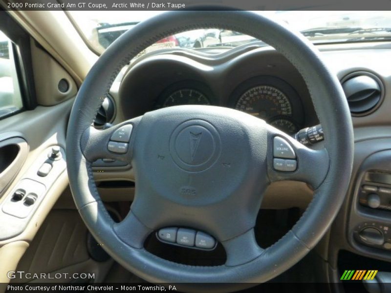 Arctic White / Dark Taupe 2000 Pontiac Grand Am GT Coupe