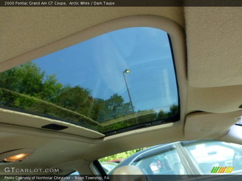Arctic White / Dark Taupe 2000 Pontiac Grand Am GT Coupe