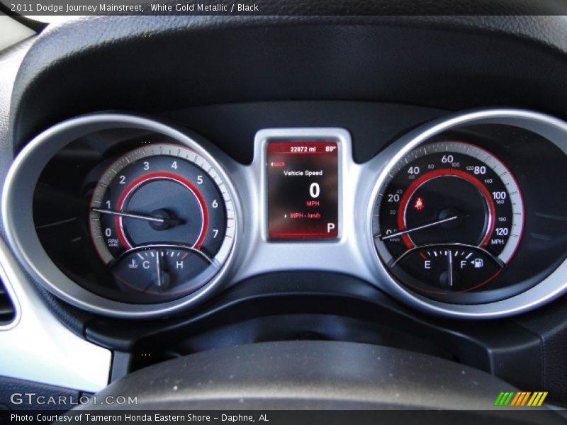 White Gold Metallic / Black 2011 Dodge Journey Mainstreet