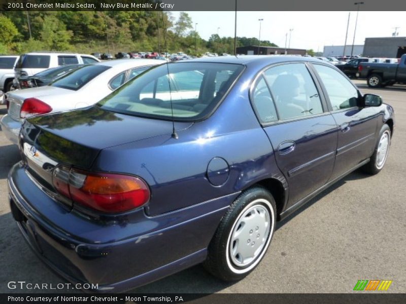 Navy Blue Metallic / Gray 2001 Chevrolet Malibu Sedan