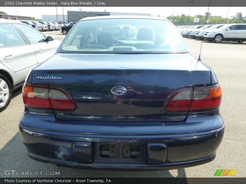 Navy Blue Metallic / Gray 2001 Chevrolet Malibu Sedan