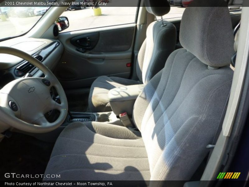 Navy Blue Metallic / Gray 2001 Chevrolet Malibu Sedan