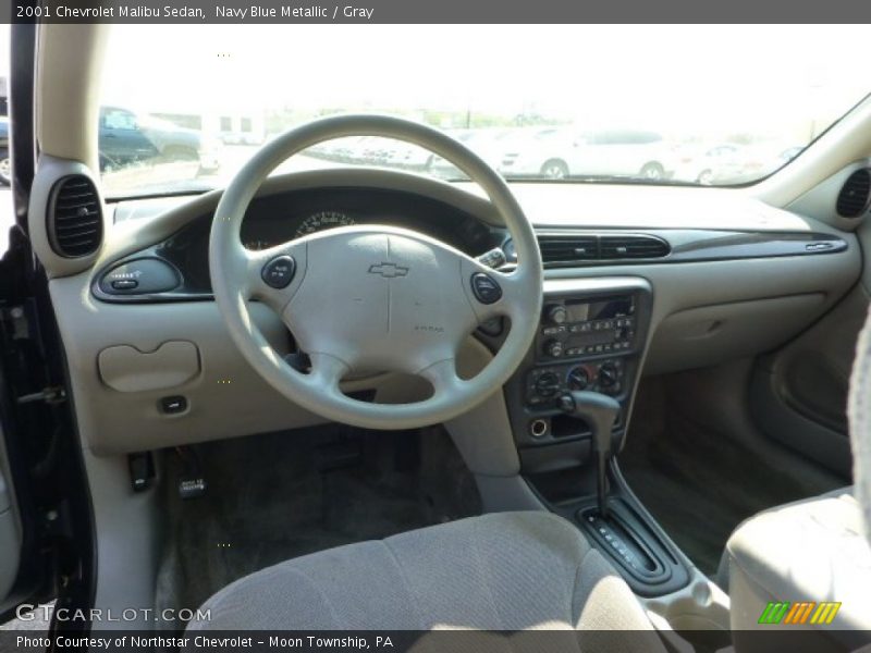Navy Blue Metallic / Gray 2001 Chevrolet Malibu Sedan