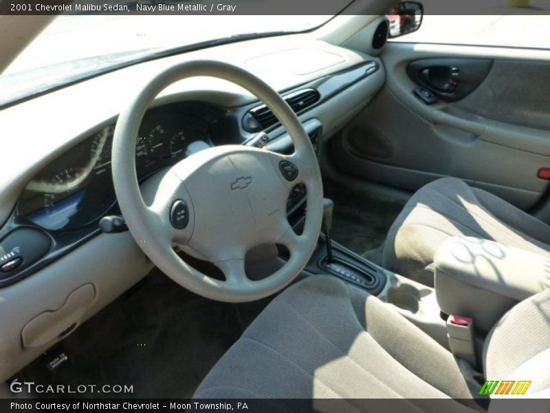 Navy Blue Metallic / Gray 2001 Chevrolet Malibu Sedan