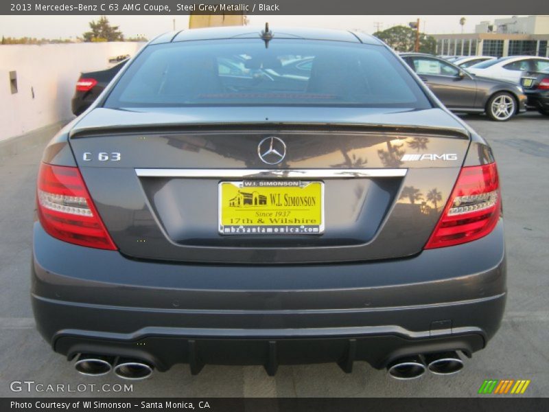 Steel Grey Metallic / Black 2013 Mercedes-Benz C 63 AMG Coupe