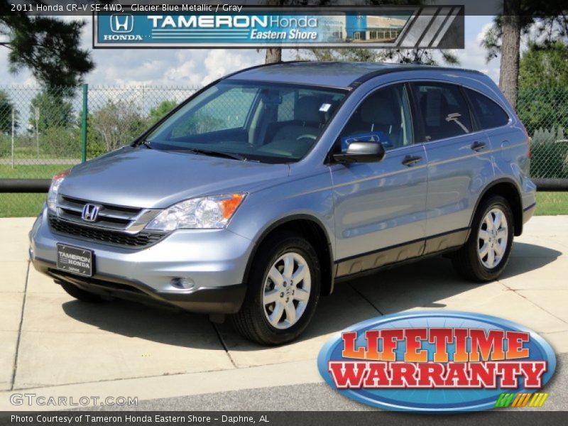 Glacier Blue Metallic / Gray 2011 Honda CR-V SE 4WD