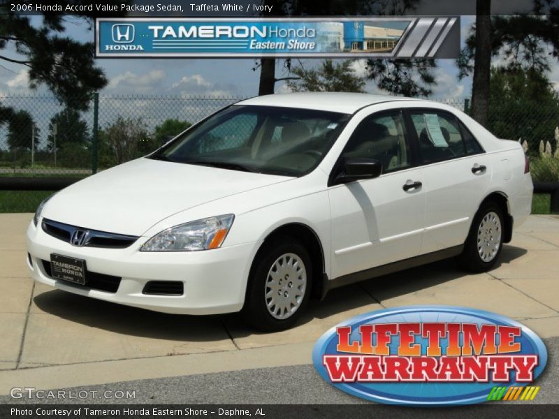 Taffeta White / Ivory 2006 Honda Accord Value Package Sedan