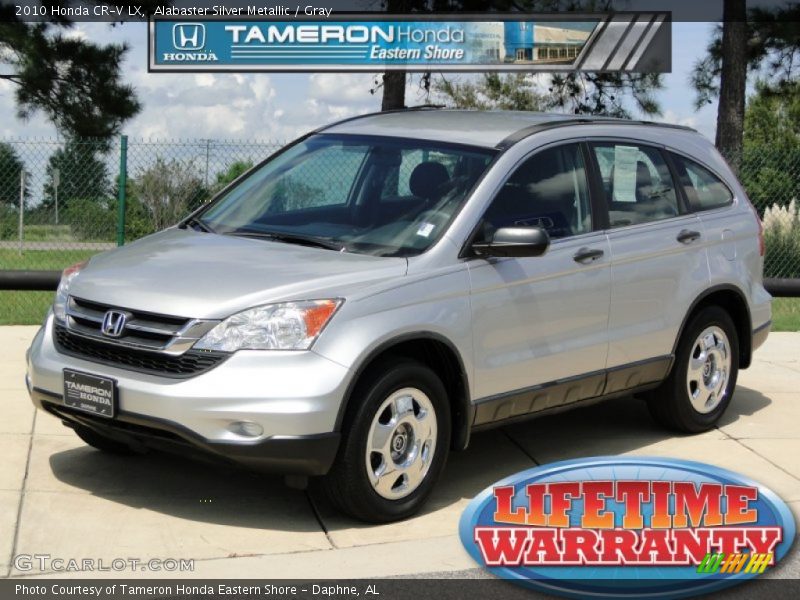 Alabaster Silver Metallic / Gray 2010 Honda CR-V LX